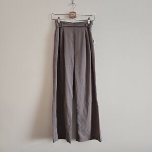 OAK + FORT I S Wide Leg Trouser Pants I taupe grey